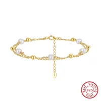 925 Sterling Silver Freshwater Pearl Bracelets Elegant main image 2