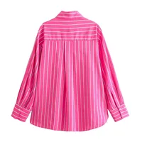 Women's Blouse Long Sleeve Blouses Button Streetwear Stripe main image 4