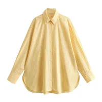 Women's Blouse Long Sleeve Blouses Button Streetwear Stripe main image 3