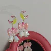 1 Pair Cute Flower Artificial Crystal Resin Earrings main image 2