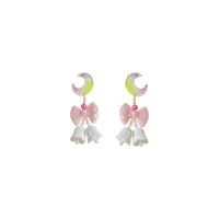 1 Pair Cute Flower Artificial Crystal Resin Earrings main image 3
