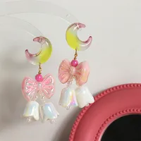 1 Pair Cute Flower Artificial Crystal Resin Earrings main image 1