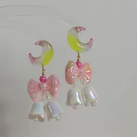 1 Pair Cute Flower Artificial Crystal Resin Earrings main image 4