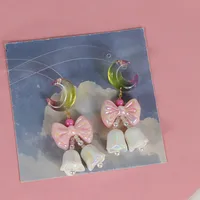 1 Pair Cute Flower Artificial Crystal Resin Earrings main image 5