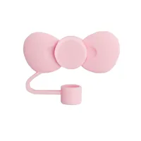 Cute Bow Knot Silica Gel Straw Decorative Cap 1 Piece sku image 1