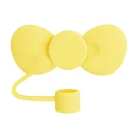 Cute Bow Knot Silica Gel Straw Decorative Cap 1 Piece sku image 24