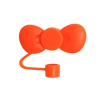 Cute Bow Knot Silica Gel Straw Decorative Cap 1 Piece sku image 26