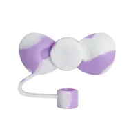 Cute Bow Knot Silica Gel Straw Decorative Cap 1 Piece sku image 9