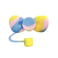Cute Bow Knot Silica Gel Straw Decorative Cap 1 Piece sku image 10
