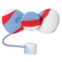 Cute Bow Knot Silica Gel Straw Decorative Cap 1 Piece sku image 29