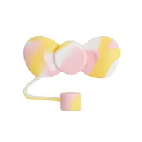 Cute Bow Knot Silica Gel Straw Decorative Cap 1 Piece sku image 14