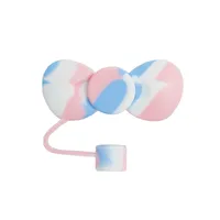 Cute Bow Knot Silica Gel Straw Decorative Cap 1 Piece sku image 13