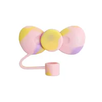 Cute Bow Knot Silica Gel Straw Decorative Cap 1 Piece sku image 15
