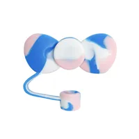 Cute Bow Knot Silica Gel Straw Decorative Cap 1 Piece sku image 30