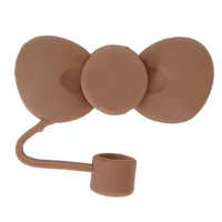 Cute Bow Knot Silica Gel Straw Decorative Cap 1 Piece sku image 31