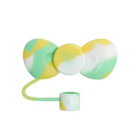 Cute Bow Knot Silica Gel Straw Decorative Cap 1 Piece sku image 17