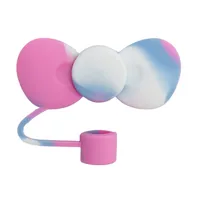Cute Bow Knot Silica Gel Straw Decorative Cap 1 Piece sku image 20