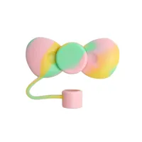Cute Bow Knot Silica Gel Straw Decorative Cap 1 Piece sku image 18
