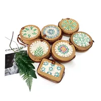 Women's Large Pu Leather Geometric Vintage Style Ethnic Style Flip Cover Straw Bag main image 3