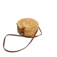 Women's Large Pu Leather Geometric Vintage Style Ethnic Style Flip Cover Straw Bag sku image 19