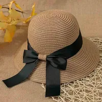 Women's Vacation Color Block Curved Eaves Sun Hat main image 9