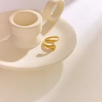 Simple Style Classic Style Solid Color 304 Stainless Steel 18K Gold Plated Rings In Bulk main image 8