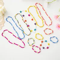 Cartoon Style Cute Flower Resin Seed Bead Beaded Kid'S Bracelets Necklace main image 1