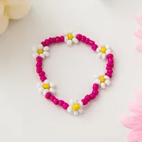 Cartoon Style Cute Flower Resin Seed Bead Beaded Kid'S Bracelets Necklace sku image 4