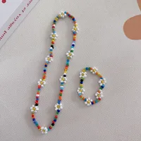 Cartoon Style Cute Flower Resin Seed Bead Beaded Kid'S Bracelets Necklace sku image 12