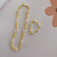Cartoon Style Cute Flower Resin Seed Bead Beaded Kid'S Bracelets Necklace sku image 14