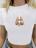 Women's T-shirt Short Sleeve T-Shirts Printing Y2K Rabbit main image 2