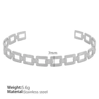 Titanium Steel 18K Gold Plated IG Style Cool Style Plating Circle Waves Bangle sku image 7