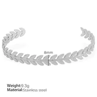 Titanium Steel 18K Gold Plated IG Style Cool Style Plating Circle Waves Bangle sku image 10