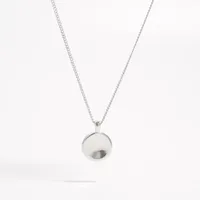 Sterling Silver White Gold Plated Casual Romantic Plating Round Elephant Pendant Necklace main image 4