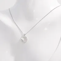 Sterling Silver White Gold Plated Casual Romantic Plating Round Elephant Pendant Necklace main image 3