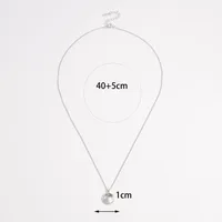 Sterling Silver White Gold Plated Casual Romantic Plating Round Elephant Pendant Necklace sku image 1