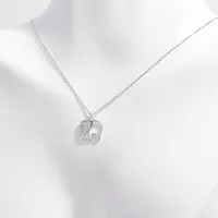 Sterling Silver White Gold Plated Casual Romantic Plating Round Elephant Pendant Necklace main image 2