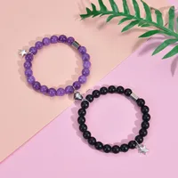 Handmade Romantic Star Heart Shape Natural Stone Bracelets In Bulk main image 3