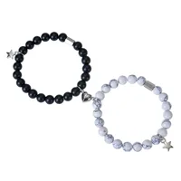 Handmade Romantic Star Heart Shape Natural Stone Bracelets In Bulk main image 4