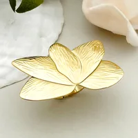 Elegant Glam Artistic Flower Dragonfly 304 Stainless Steel 14K Gold Plated Rings In Bulk main image 5