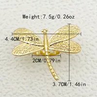 Elegant Glam Artistic Flower Dragonfly 304 Stainless Steel 14K Gold Plated Rings In Bulk sku image 3