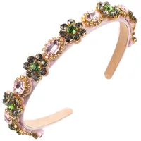 Women's Casual Vacation Classic Style Color Block Alloy Glass Inlay Glass Hair Band main image 2
