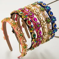 Women's Casual Vacation Classic Style Color Block Alloy Glass Inlay Glass Hair Band main image 1