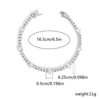 Wholesale Elegant French Style Heart Shape Copper Inlay Gold Plated Zircon Bracelets main image 10