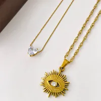 304 Stainless Steel 18K Gold Plated Simple Style Classic Style Plating Inlay Devil's Eye Heart Shape Zircon Pendant Necklace main image 2