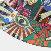Women's Hip-Hop Simple Style Eye Printing Wide Eaves Bucket Hat main image 2