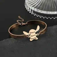 Cartoon Style Hip-Hop Letter 304 Stainless Steel Gold Plated Silver Plated Bracelets In Bulk main image 1
