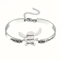 Cartoon Style Hip-Hop Letter 304 Stainless Steel Gold Plated Silver Plated Bracelets In Bulk main image 3