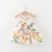 Princess Flower Cotton Girls Dresses sku image 5