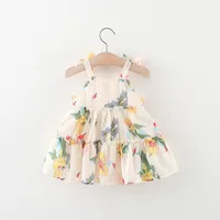 Princess Flower Cotton Girls Dresses main image 4